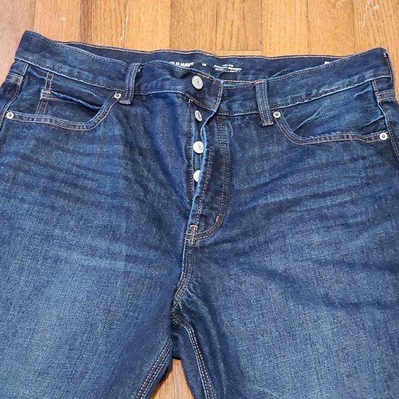 Old Navy High Rise Slouchy Straight Secret Slim Pockets Button fly Size 14 - Picture 9 of 11